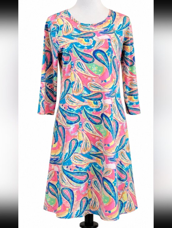 Lulu-B Other - Lulu-B Tropical Paisley UPF 50+ Beach Cover Up Dress Size Small NEW